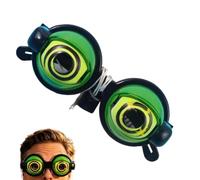Lunettes drôles colorées avec corde à tirer farces avec globe oculaire | Lunettes Crazy Prop pour création vidéo courte, carnaval, rassemblement, Halloween