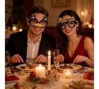 Lunettes Du Réveillon Du Nouvel An, 8 Pièces Accessoires Photobooth Pour Fêtes, Lunettes De Photobooth, Pour Adolescents Et Adultes, Fêtes Nocturnes, Dîners De Bureau, Chant De Noël Et Événements À