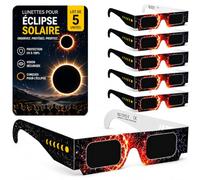 Lunettes Éclipse Solaire 12 Août 2026 - ISO 12312-2 & CE - Lot de 5
