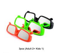 Lunettes Éclipse Solaire En Papier Pour Une Observation Sûre,Lunettes De Soleil,Protection Des Yeux,Protection Uv,Entrepôt Américain - Type Plastic 3-Piece Set