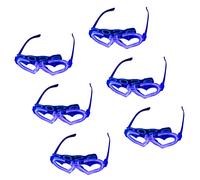 Lunettes en forme de cœur illuminées par LED lumineuses, 6-Bleu