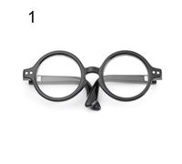 Lunettes En Peluche Pour Poupée Blythe, Jouets Miniatures En Plastique, Lentilles Claires, Cadre Rond Léopard, Accessoires