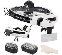 Lunettes et lentille loupe avec lumière LED 1x, 1.5x, 2x, 2.5x, 3.5x, 5x, 8x et 20x
