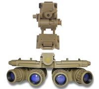 Lunettes factices de vision nocturne, jumelles à quatre tubes pour vision nocturne, accessoire de cosplay, modèle GPNVG18 avec support de casque pour PVS15/PVS18/GPNVG18, factice tactique d'airsoft