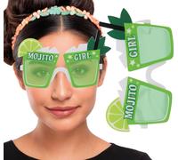 Lunettes Festival de Boissons Accessoire de Fête Mojito Lime Célébration de Cocktail d'été, Couleur : Vert