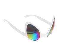 Lunettes Folles en Pe Blanc pour Fêtes et Carnaval, Accessoire Drôle