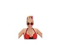 Widmann S.r.l. Lunettes de fête Party Fashion 01393 – Fraise, accessoires de carnaval