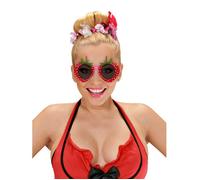 Lunettes Fraise - WIDMANN - Accessoire - Rouge - Vert - Intérieur - Plastique