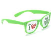Lunettes fun I love St. Patrick's Day vert