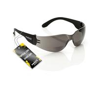 Lunettes Grafter à double foyer légères, lunettes de lecture, de sécurité, de vélo, de sport certifiées CE En166 F par VoltX , Gris