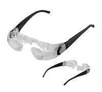 Lunettes grossissantes 4X réglables Lunettes grossissantes anti-éblouissantes, lunettes grossissantes portables pour personnes âgées avec presbytie, regarder la télévision pour les malvoyants, C