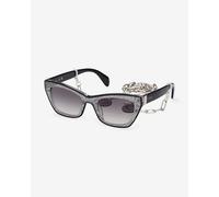 Lunettes Guess Cat-Eye Plastic noir avec verres à effet miroir gris foncé femme