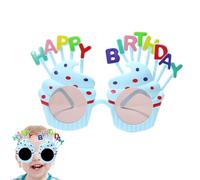 Lunettes Happy Birthday - Accessoires photo, nuances vives | Port lisse et confortable, accessoire de costume à vision claire, lunettes de soleil sans reflet pour photos, décorations, tenues et