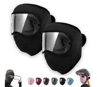 Lunettes Haute définition Coupe-Vent en Polaire Chaude d'hiver, Masque Thermique en Polaire avec Lunettes Amovibles, pour Le Ski, la randonnée et Le Cyclisme(Black*2)