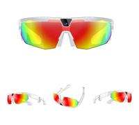 Lunettes intelligentes AI avec caméra HD 1200P 32MP et Traduction en Temps réel, Lunettes de caméra de Sport étanches IP66 pour Le Cyclisme en Plein air White-2