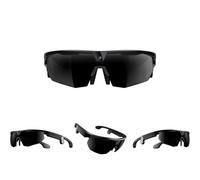 Lunettes intelligentes AI avec caméra HD 1200P 32MP et Traduction en Temps réel, Lunettes de caméra de Sport étanches IP66 pour Le Cyclisme en Plein air Black-1