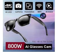 Lunettes intelligentes AI avec caméra - Lunettes de soleil connectées photo vidéo, appel, étanches, changement de couleur