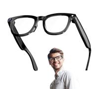 Lunettes Intelligentes AI, Caméra 800W Et Vidéo 1080P, Lunettes Intelligentes Avec Traduction En Temps Réel Et Bluetooth, Lunettes De Moto Pour Appels Et Musique, Pour La Conduite(White)