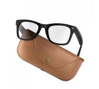 Lunettes intelligentes AI HD5 Ultra, lunette solaire avec caméra 8MP, traduction instantanée, audio surround, étui de charge cuir