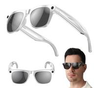 Lunettes Intelligentes AI, Lunettes Bluetooth Avec CaméRa (1920*1080), Reconnaissance Et Traduction AI + Musique D'Appel + Deux Haut-Parleurs, Lunettes Intelligentes Pour Hommes Et Femmes,White