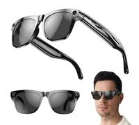 Lunettes Intelligentes AI, Lunettes Bluetooth Avec CaméRa (1920*1080), Reconnaissance Et Traduction AI + Musique D'Appel + Deux Haut-Parleurs, Lunettes Intelligentes Pour Hommes Et Femmes,Black