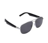 Lunettes Intelligentes avec AI, Verres Bluetooth 5.3 avec Une Traduction Plus 100 Ans, Lunettes Soleil Polarisées Anti-Bleu pour Hommes Femme, Verres D'écouteurs (Black)