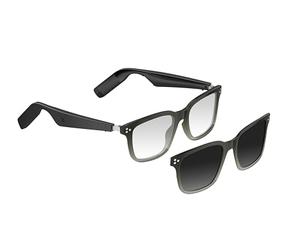 Lunettes Intelligentes avec haut-parleur Bluetooth, Lunettes de Soleil Polarisées Magnétiques avec Contrôle Tactile Protection UV, Audio HD, Télécommande Photo, Anti-Lumière Bleue (Vert bouteille)