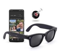 Lunettes intelligentes avec IA et Bluetooth, assistant vocal ChatGPT, protection UV, Wi-Fi, traduction en temps réel en 89 langues, caméra 2K, étanche, identification d'objet, 2 verres (photochromique