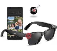 Lunettes intelligentes avec IA et Bluetooth, assistant vocal ChatGPT, protection UV, Wi-Fi, traduction en temps réel en 89 langues, caméra 2K, étanche, identification d'objet, 2 verres (photochromique