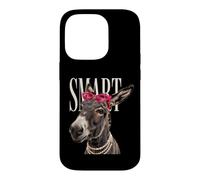 Lunettes intelligentes en Forme d'âne Rose drôle d'humour Animal Coque pour iPhone 14 Pro