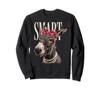 Lunettes intelligentes en Forme d'âne Rose drôle d'humour Animal Sweatshirt