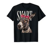 Lunettes intelligentes en Forme d'âne Rose drôle d'humour Animal T-Shirt