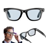 Lunettes intelligentes IA avec caméra HD, reconnaissance photo IA, photographie,vidéo,enregistrement,appels Bluetooth,lecture de musiqu,étanchéité IP65,grande batterie 260 mA, pour les voyages,B