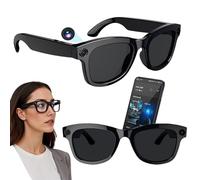 Lunettes intelligentes IA avec caméra,ommande vocale,écoute de musique et appels,Wi-Fi 4.0 +Bluetooth 5.3,enregistrements audio et vidéo,lunettes de soleil intelligentes avec traducteur Bluetooth,B