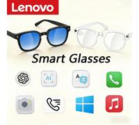 Lunettes Intelligentes IA Lenovo : Traduction IA, Caméra HD 8MP, Prise de Vue 4K, Appel Bluetooth, Enregistrement, Musique - Nouveauté 2026 White with 3 lenses