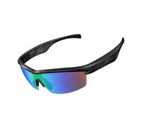 Lunettes intelligentes, lunettes de cyclisme Bluetooth, lunettes de soleil de sport polarisées avec haut-parleur protection UV pour course à pied, conduite, pêche, Bleu Vif, M