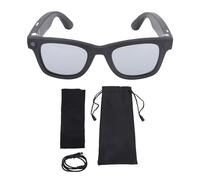 Lunettes intelligentes Mtlavishness avec caméra HD 8MP Traduction Bluetooth et IA Communication multilingue en temps réel Appels à commande vocale Stabilisation d'image pour les (Argent)