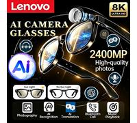 Lunettes intelligentes photochromiques multifonctionnelles Lenovo 8K AI Camera avec 2400MP, technologie de prise de vue anti-vibration et batterie de grande capacité de 290 mAh. Glasses Set