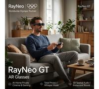 Lunettes Intelligentes RayNeo GT XR, Vision Dolby 3D, Écran Géant 201 Pouces, Zone Native 360, Vision 3DoF, Qualité d'Image 4000, Cadeau GT XR Glasses