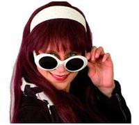 Lunettes disco blanches adulte - Blanc - Taille Unique