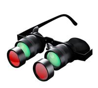 Lunettes Jumelles, 10x Lunettes d'opéra à Mise au Point réglable HD avec Clip polarisant Rouge, Jumelles de théâtre Portables Mains Libres pour la pêche, l'observation des Oiseaux, Les de co