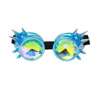 Lunettes kaléidoscopes avec verres en cristal arc-en-ciel pour Halloween, cosplay, fête, accessoire de costume Sterevunk