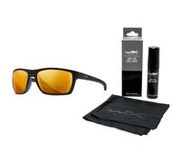 Lunettes Kingpin - Captivate Polarized Bronze Mirror/Matte Black + Anti-Fog Cleaner Kit - Ensemble Wiley X