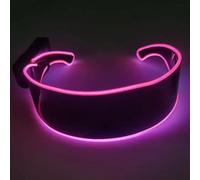 Lunettes LED, AZHU Lunettes Fluorescentes Lunettes de Fête LED Lunettes Lumineuses Lunettes Cyberpunk Shade Light Up Carnaval pour Bar Club Halloween (Rose)