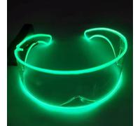 Lunettes LED, AZHU Lunettes Fluorescentes Lunettes de Fête LED Lunettes Lumineuses Lunettes Cyberpunk Shade Light Up Carnaval pour Bar Club Halloween (Vert)