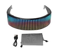 Lunettes LED Bluetooth App Cont personnalisable RVB RV Light Up Lunes For Cosplay Party Music Festival