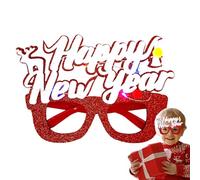 Lunettes LED de Noël, lunettes lumineuses de fête, lunettes de soleil clignotantes, accessoire de Noël amusant, cadre de lunettes LED Happy New An, accessoire photo festif