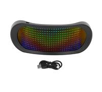 Lunettes LED Programmables, Contrôle par Application, Lunettes de Fête d'halloween, Synchronisation avec la Musique, 22 Animations, 20 Images pour iOS et, 5 Heures de Visuels