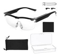 Lunettes Loupe avec Lumière,Lunette Loupe Eclairante LED,Lunettes de Lecture,300% Loupe de Lecture,Loupe Grossissante LED Rechargeable par USB,pour Lecture, Bijoutier, Couture, et Bricolage