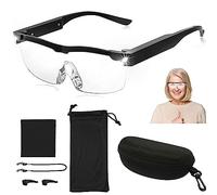 Lunettes Loupe avec Lumière,Lunette Loupe Eclairante LED,Lunettes de Lecture,300% Loupe de Lecture,Loupe Grossissante LED Rechargeable par USB,pour Lecture, Bijoutier, Couture, et Bricolage